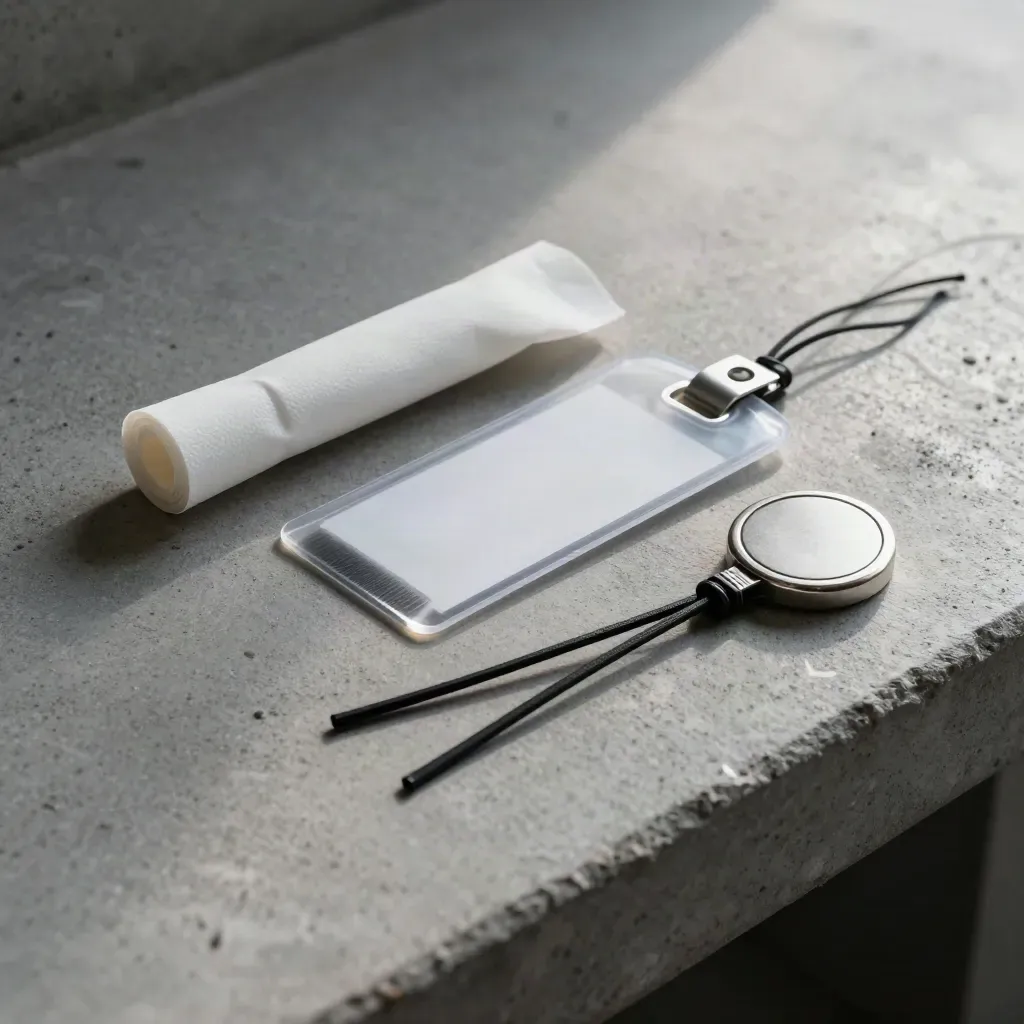 Proof kit tools laid out for service sign-off on concrete